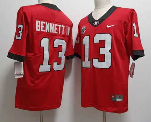 Mens Georgia Bulldogs #13 Stetson Bennett IV Red 2022 Vapor Untouchable Stitched Nike NCAA Jersey->georgia bulldogs->NCAA Jersey